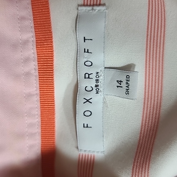 Foxcroft shaped  stripped button down blouse - Picture 8 of 9